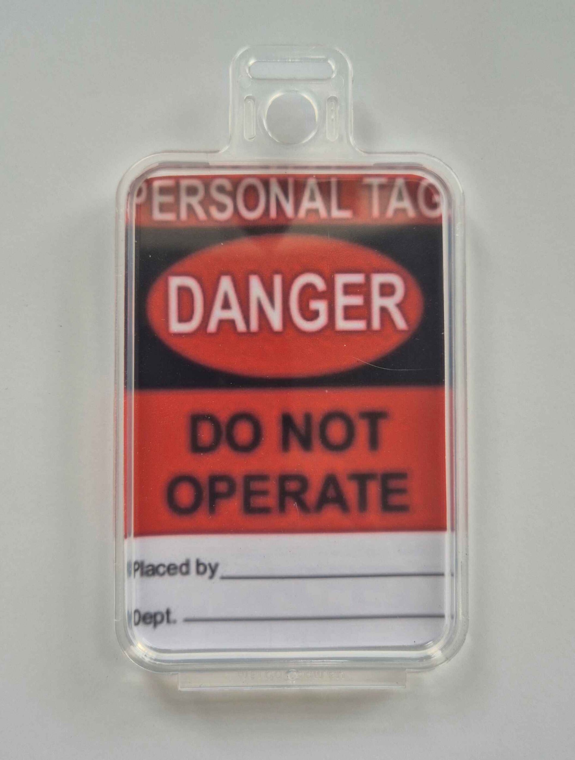 Security Tag Holder, lock out